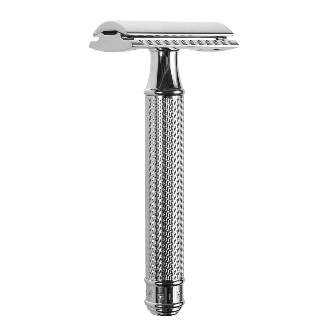 Traditionell rakhyvel, rakblad, förkromad mässing, MÜHLE R89