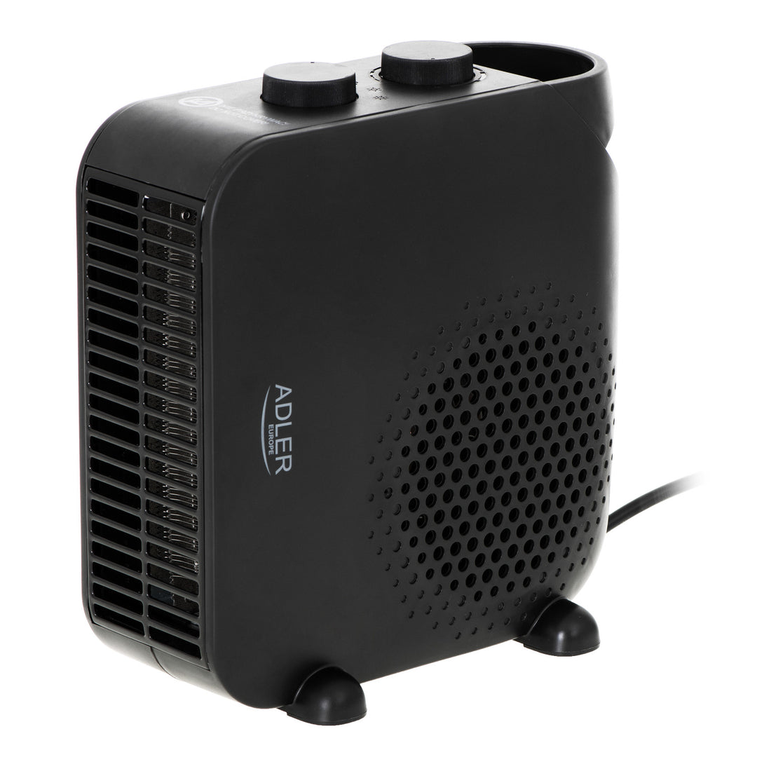 Adler värmefläkt, 2 effektnivåer, max 2000W, termostat, svart, AD 7725