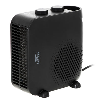 Adler värmefläkt, 2 effektnivåer, max 2000W, termostat, svart, AD 7725