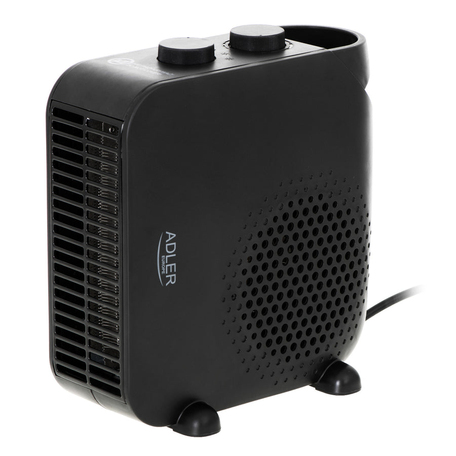 Adler värmefläkt, 2 effektnivåer, max 2000W, termostat, svart, AD 7725