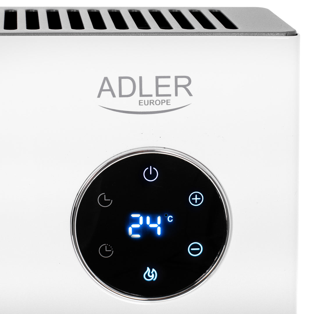 Värmekonvektor Adler, LED-display, fjärrkontroll, 3 värmenivåer, termostat, max 2000W, AD 7752