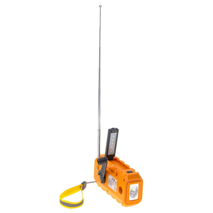 Adler solradio, 1200 mAh uppladdningsbart batteri, ficklampa, handvev, AD 1197