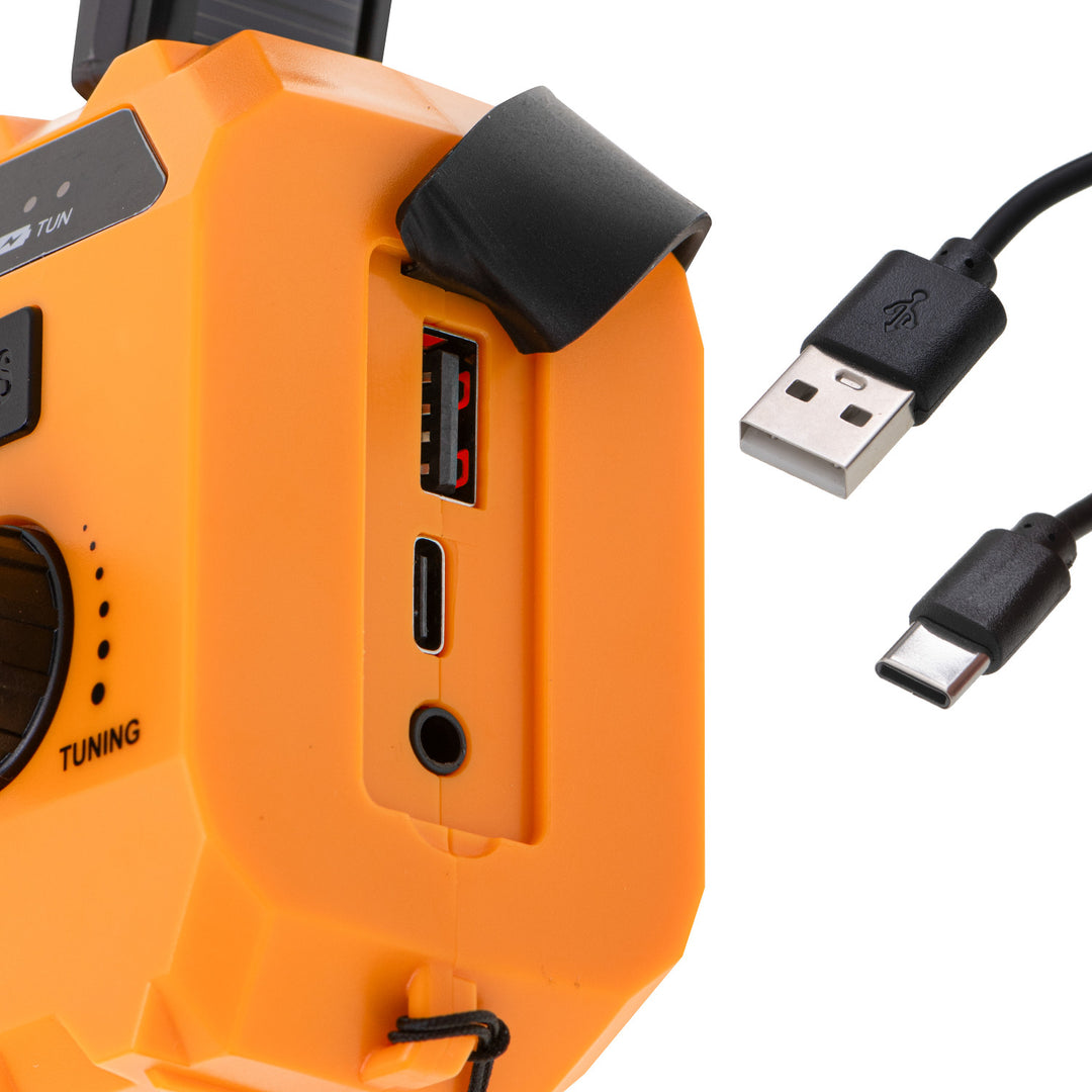 Adler solradio, 1200 mAh uppladdningsbart batteri, ficklampa, handvev, AD 1197