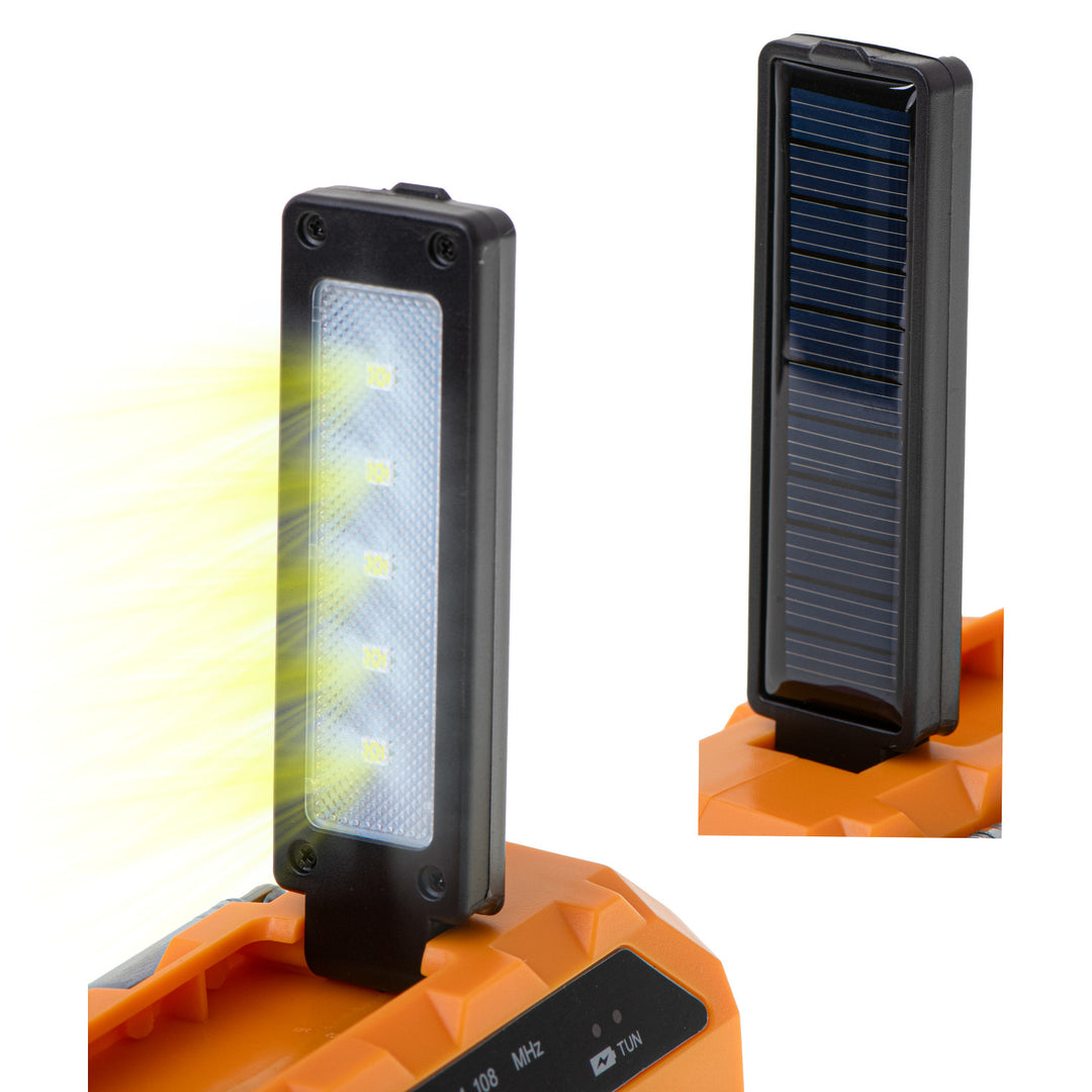 Adler solradio, 1200 mAh uppladdningsbart batteri, ficklampa, handvev, AD 1197