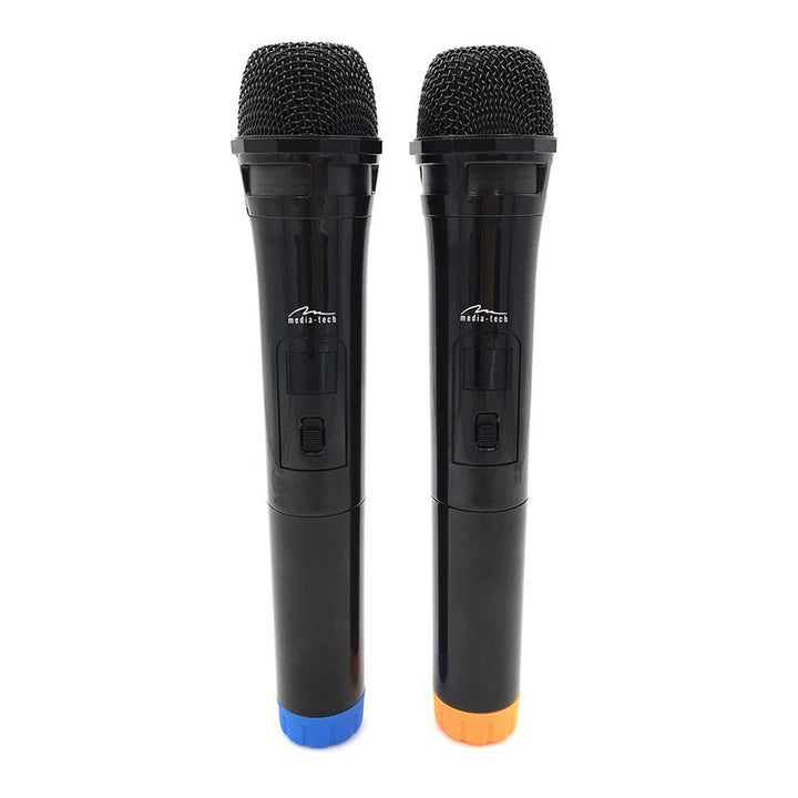 Två trådlösa mikrofoner med USB-mottagare till högtalare med karaokefunktion, Mediatech MT395