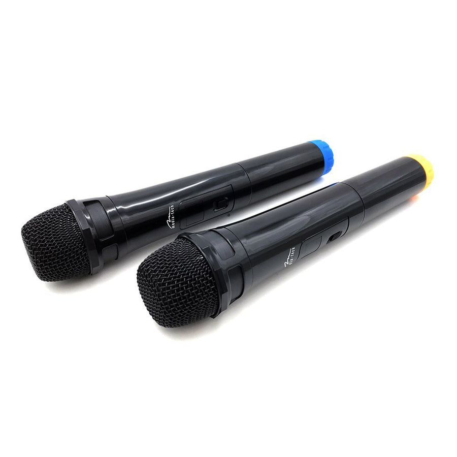Två trådlösa mikrofoner med USB-mottagare till högtalare med karaokefunktion, Mediatech MT395