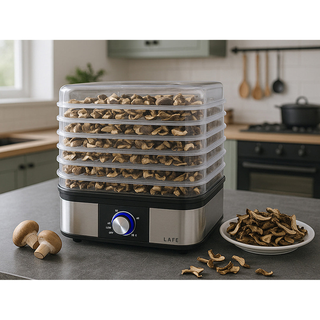 Lafe-tork, för svamp, frukt, grönsaker, 250W, 5 siktar, temperaturkontroll, NutriDry