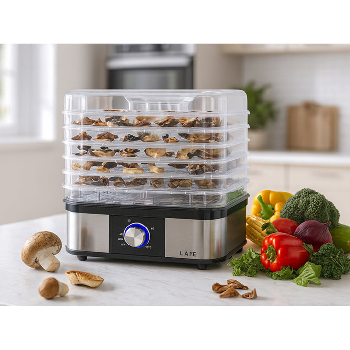 Lafe-tork, för svamp, frukt, grönsaker, 250W, 5 siktar, temperaturkontroll, NutriDry
