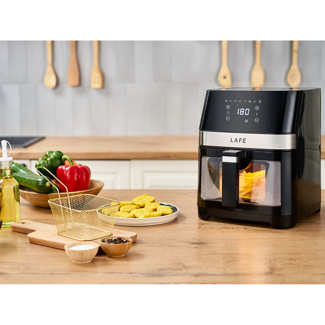 Lafe fettfri fritös, 1500W, 7 program, LCD-display, MasterFry