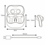 Audiocore trådlösa hörlurar, hybrid-ANC, ENC, 6 mikrofoner, laddningsfodral, Tuya, AC591 PRO