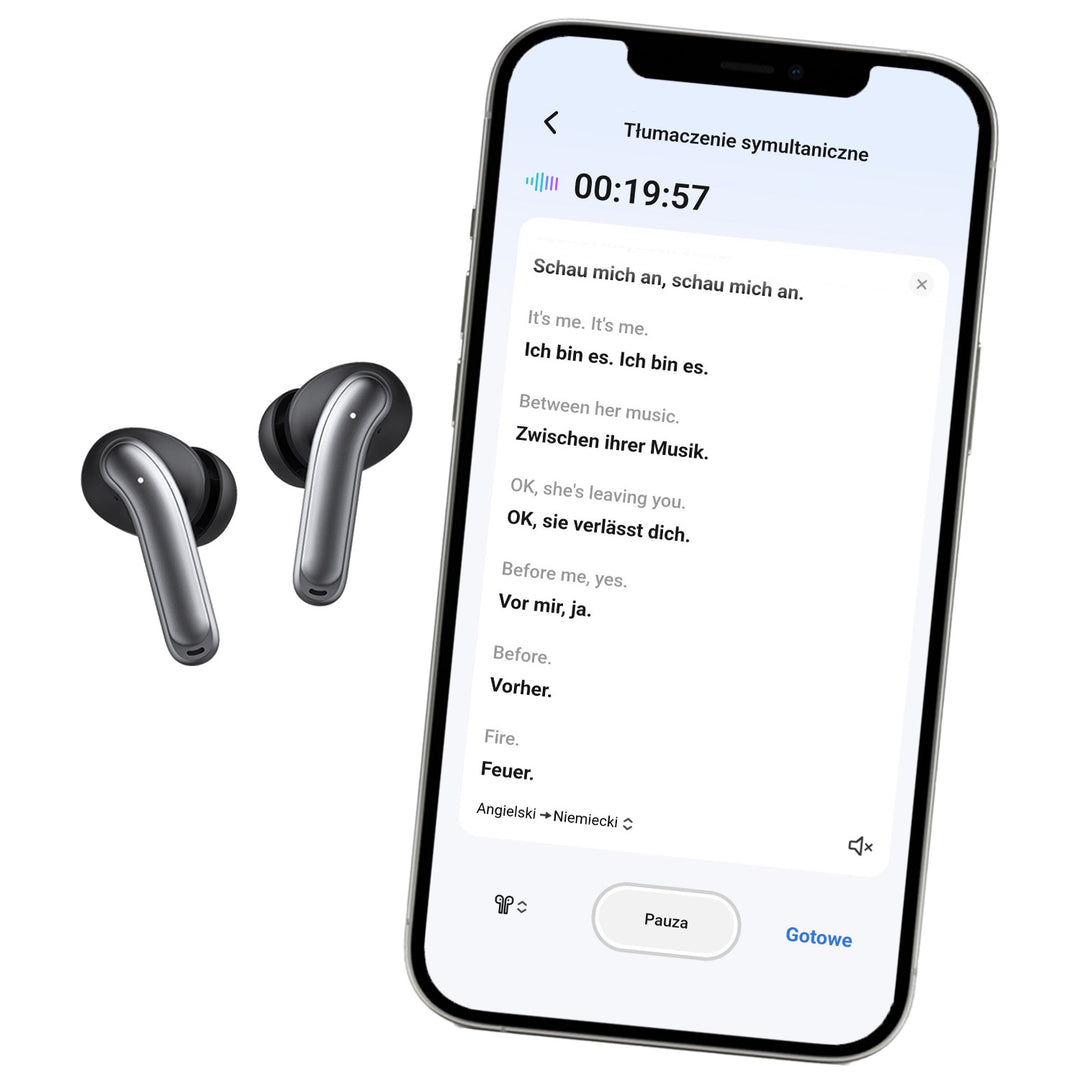 Audiocore trådlösa hörlurar, hybrid ANC, ENC, 6 mikrofoner, laddningsfodral, Tuya, AC591 PRO