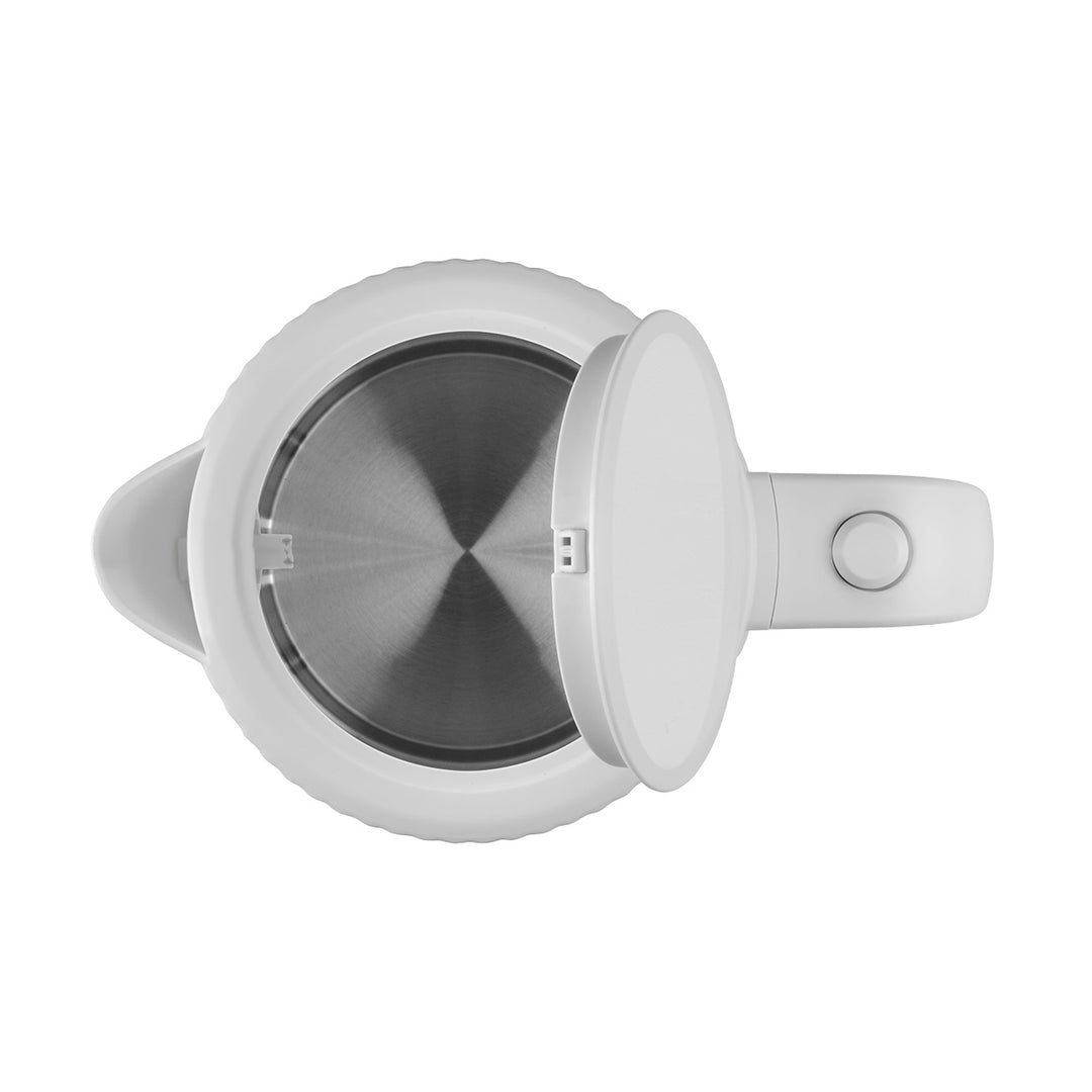 Vattenkokare Concept i plast, 1,7L, räfflad design, trippelsäkerhetssystem, sedimentfilter, vattennivåindikator, vit, RK2390