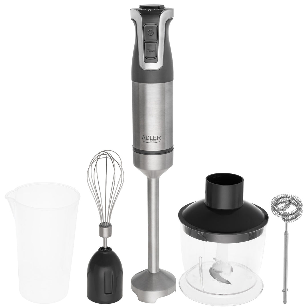 Stavmixer Adler, multifunktionell, effekt 1800W, grå, turbofunktion, AD 4627 g