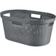 Curver Infinity Recycled mangle / tvättkorg, 40L kapacitet, mörkgrå, 100% återvunnen, 245675