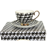 Espressokoppar 2+2 Pepite Gold Accents Porslin, Queen Isabel