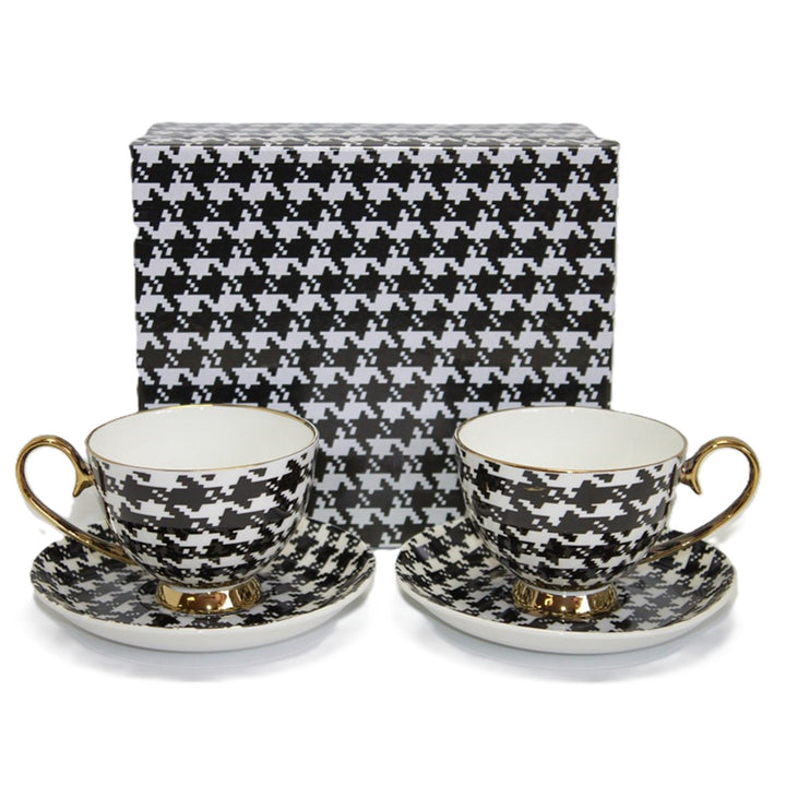 Espressokoppar 2+2 Pepite Gold Accents Porslin, Queen Isabel
