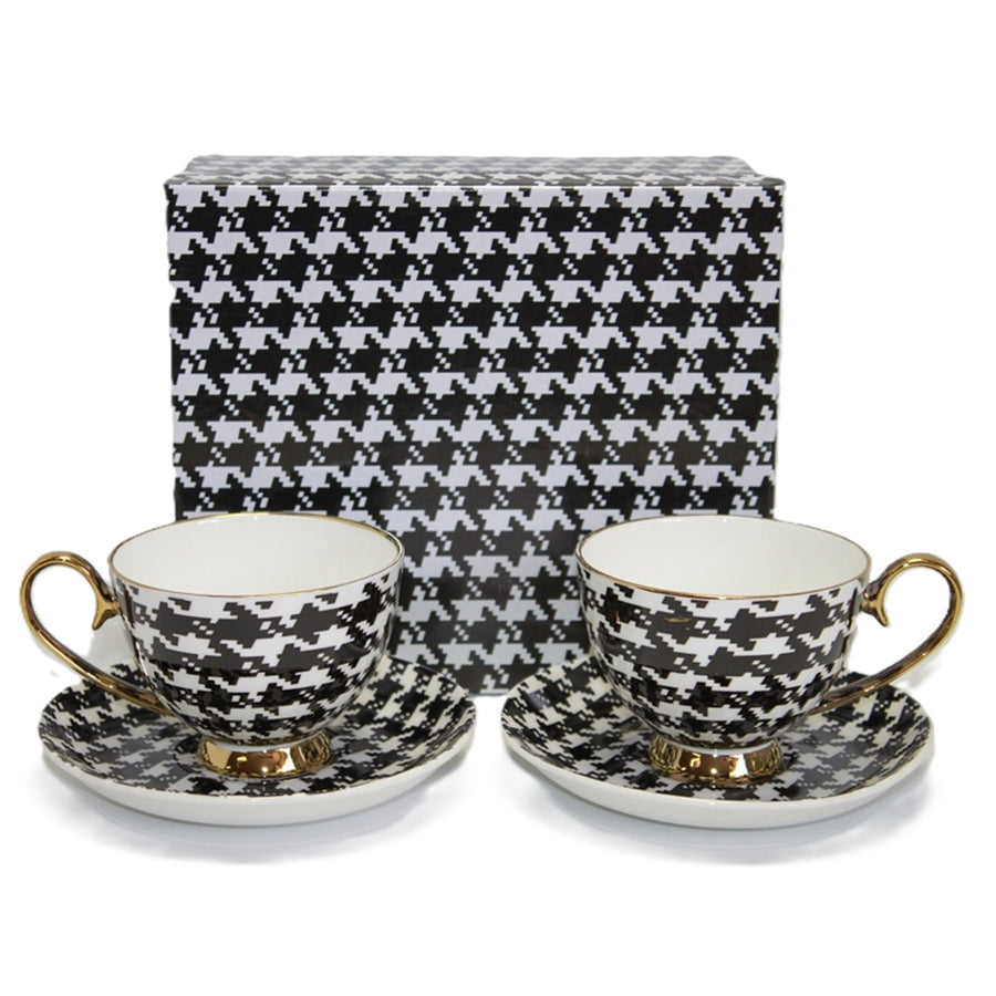 Espressokoppar 2+2 Pepite Gold Accents Porslin, Queen Isabel