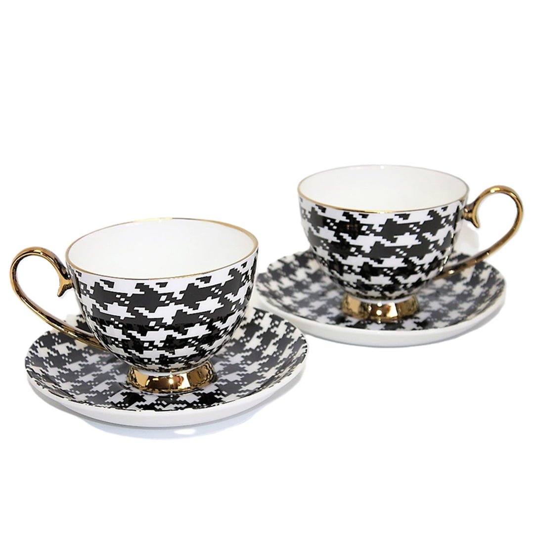 Espressokoppar 2+2 Pepite Gold Accents Porslin, Queen Isabel