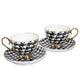 Espressokoppar 2+2 Pepite Gold Accents Porslin, Queen Isabel