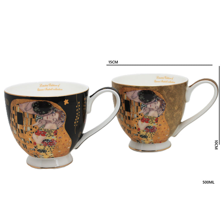 Jumbo Gustav Klimt Kiss-muggar 2 st, Drottning Isabel