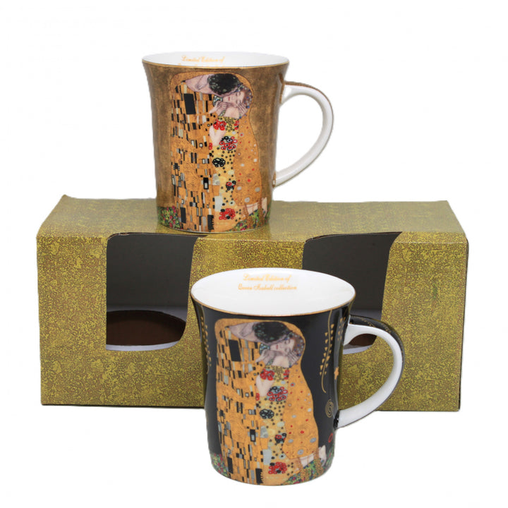 Gustav Klimt Kiss-muggar svart och brun 400ml, Drottning Isabel