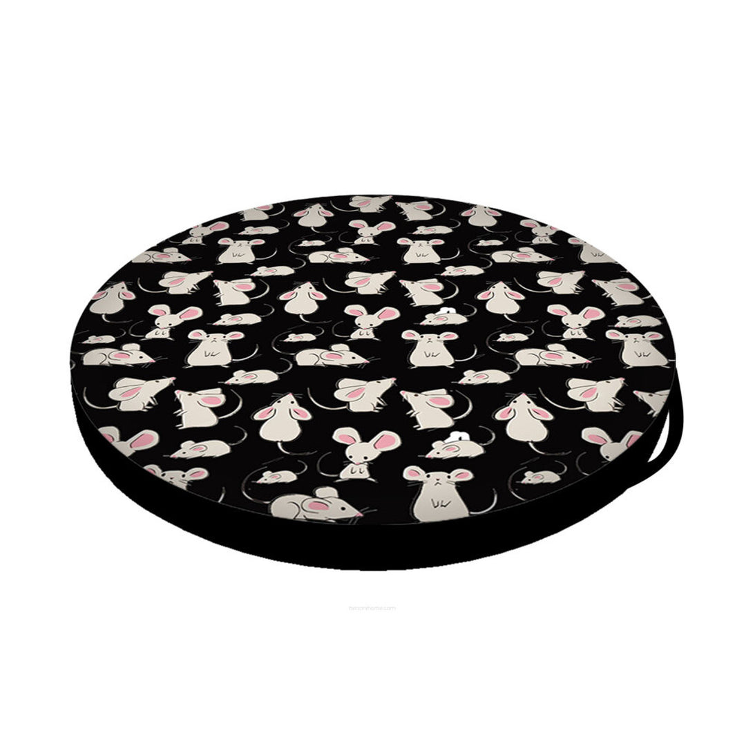 Bertoni kattbädd / madrass, i elastiskt skum, diameter 55 cm, Mouse design, Ring