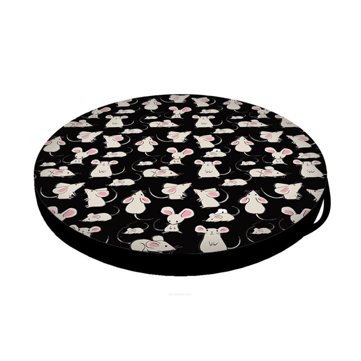 Bertoni kattbädd / madrass, i elastiskt skum, diameter 55 cm, Mouse design, Ring