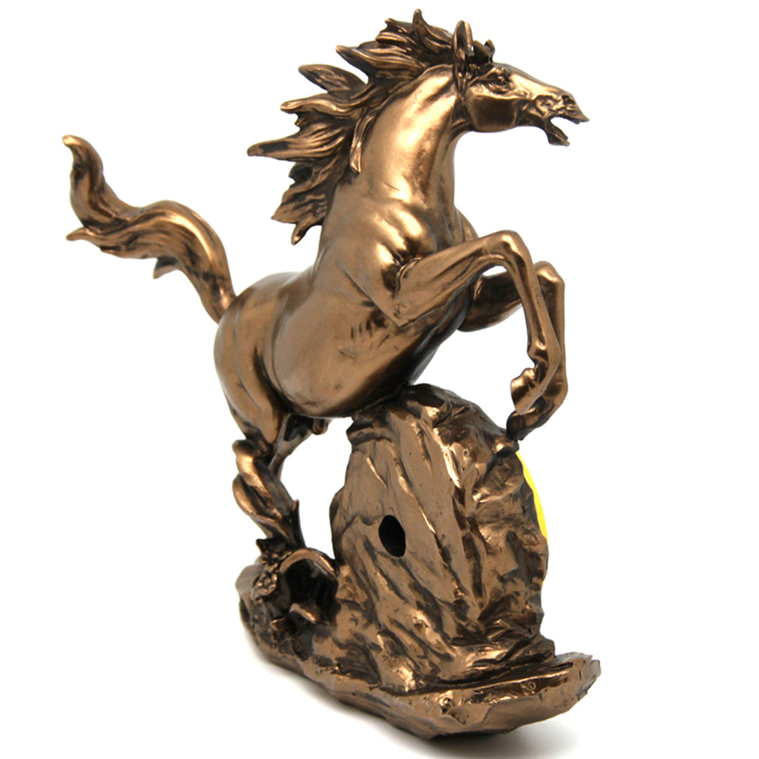 Figurin av hoppande häst, klocka, bronsdekoration, drottning Isabel