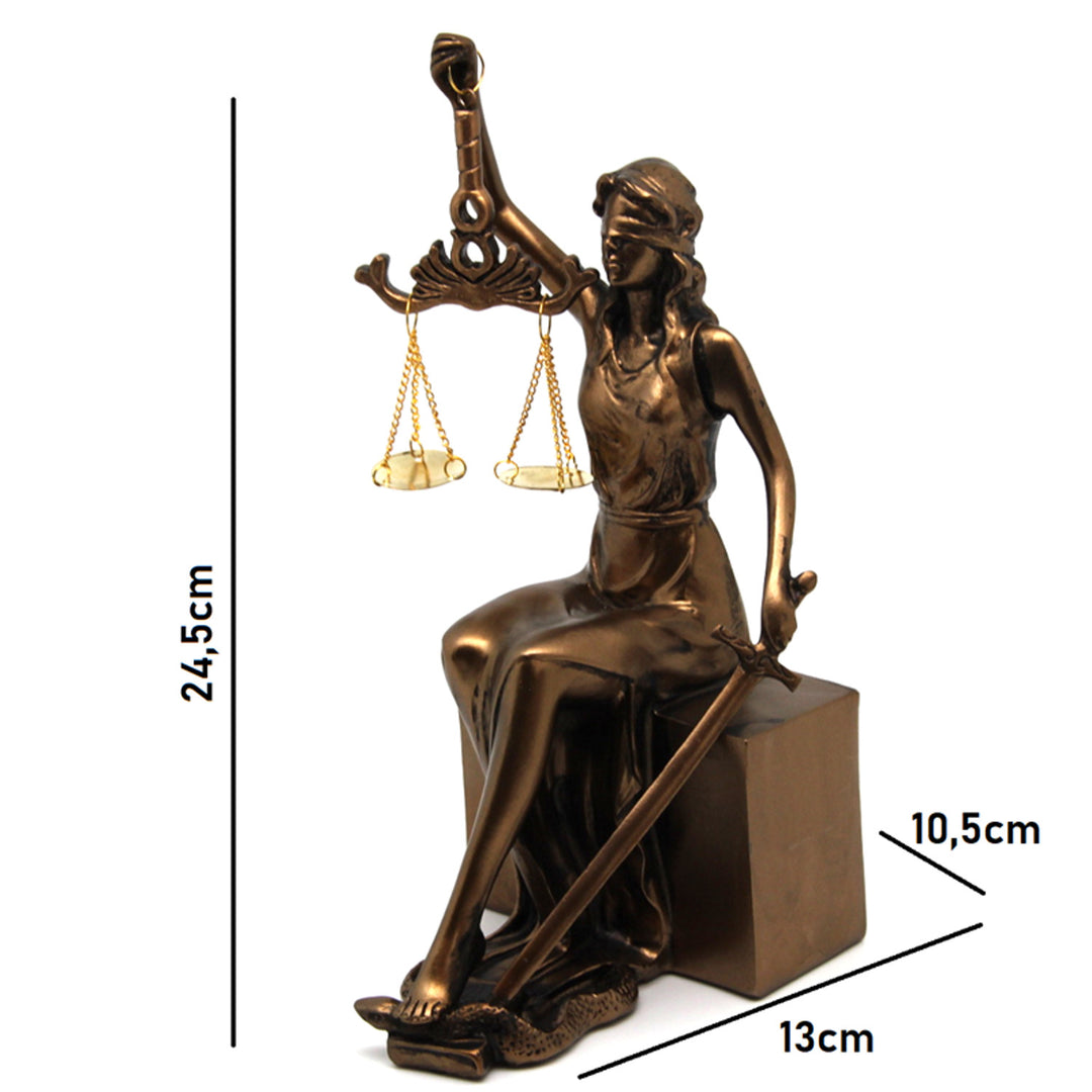 Figuriner av Themis med våg och svärd, bokstöd, drottning Isabel, 2 st