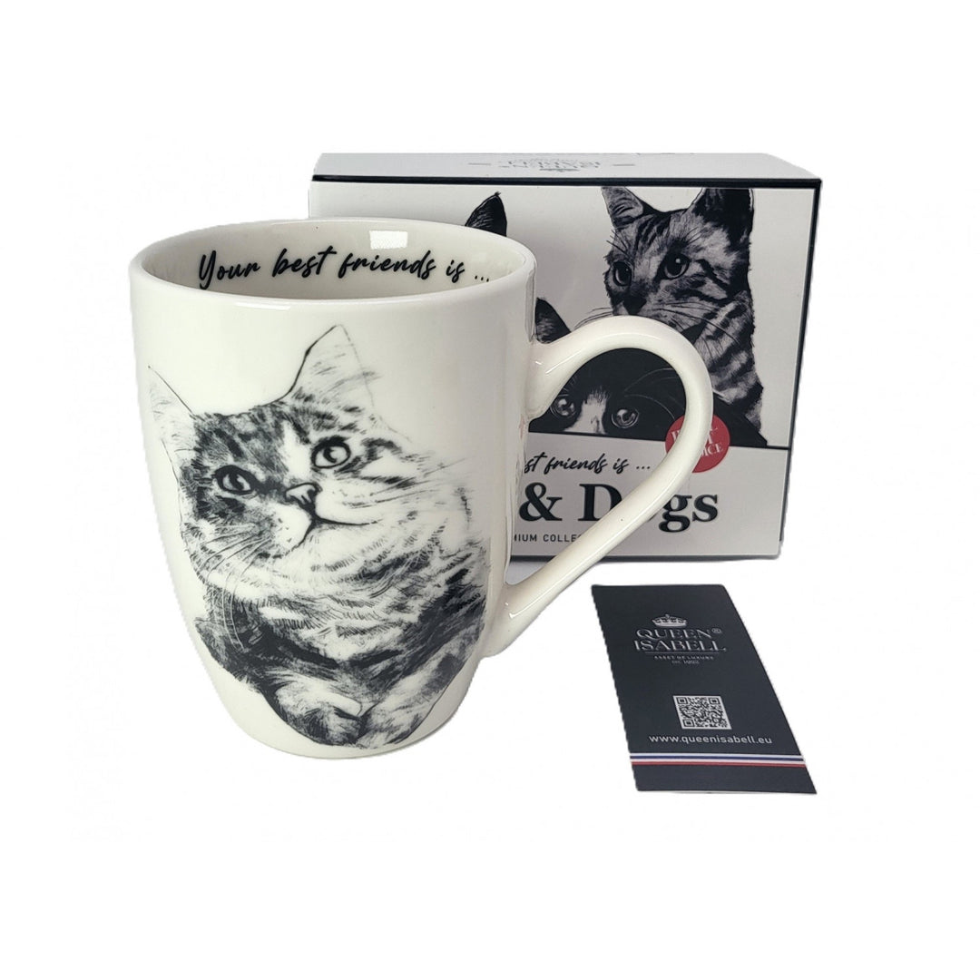 Drottning Isabel porslinsmugg, sibirisk katt, 350ml, Q1-05201
