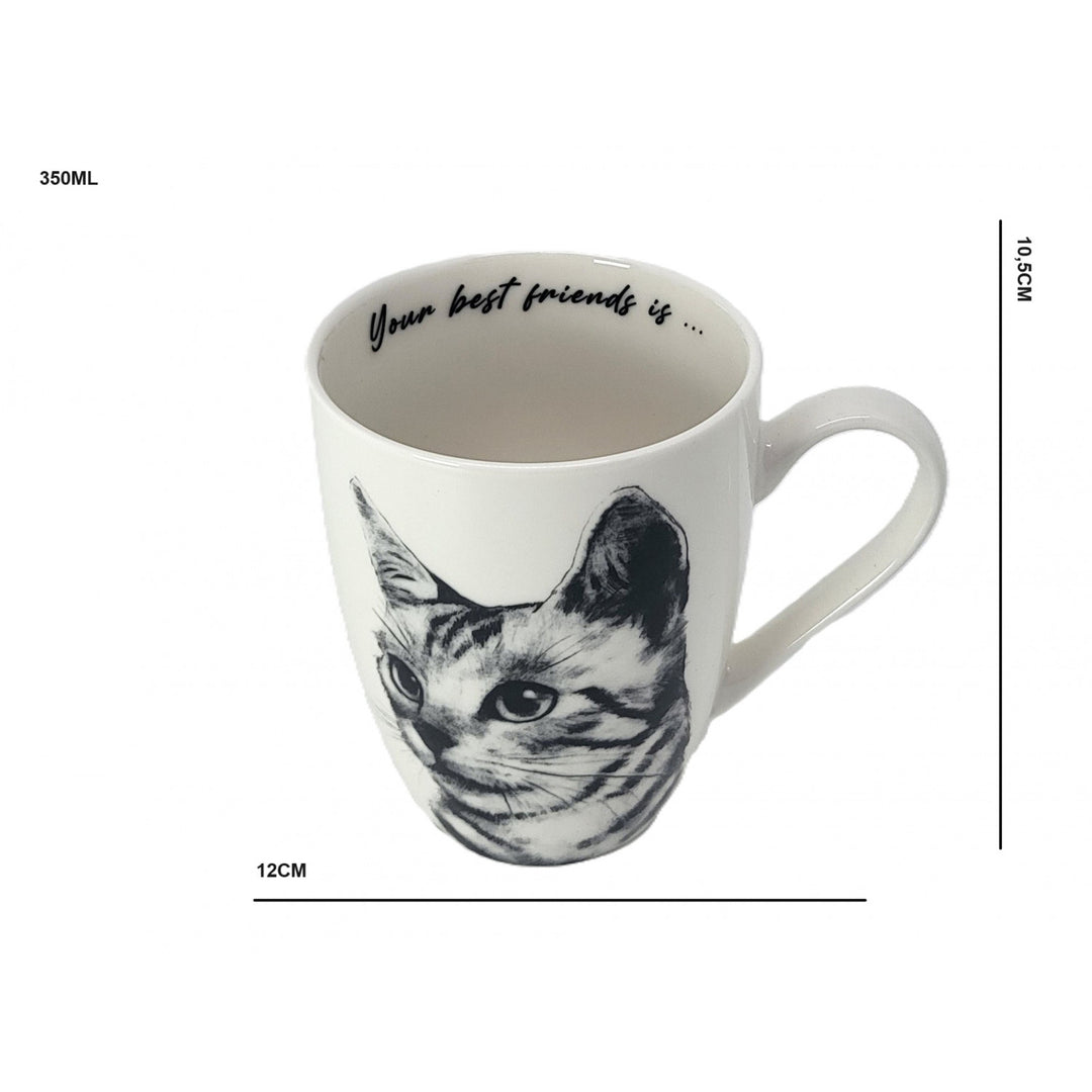 Drottning Isabel porslinsmugg, Sokake katt, 350 ml, Q1-05218