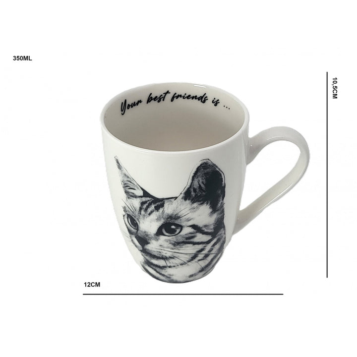 Drottning Isabel porslinsmugg, Sokake katt, 350 ml, Q1-05218