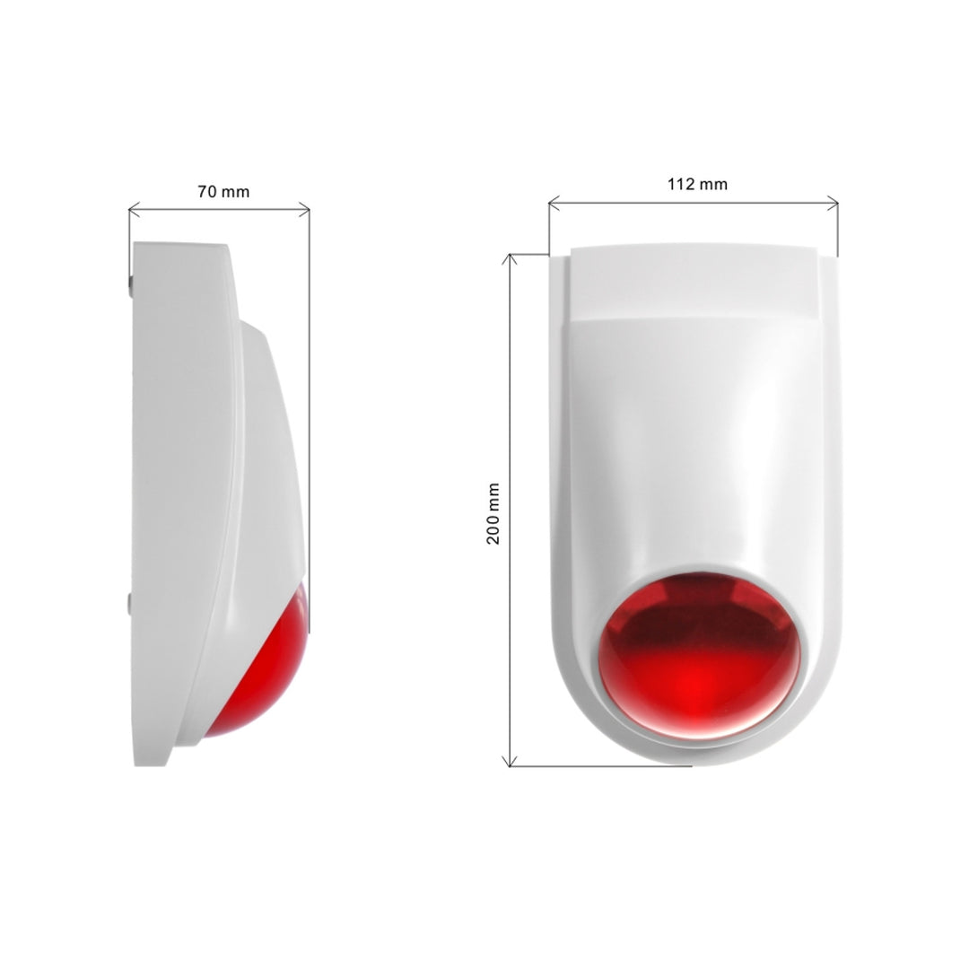 Dummy larmsiren med LED, AL2030 + 3x AA Varta Industrial-batterier