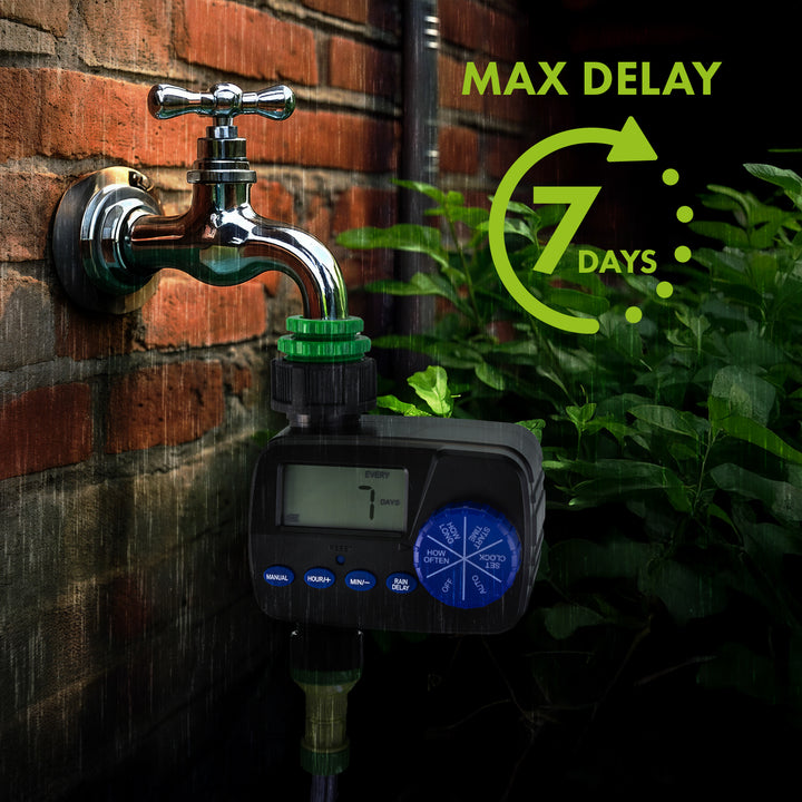 GreenBlue elektronisk bevattningskontroll, programmerare, strömförsörjning 2x1,5V AA, GB390 + 2x Varta Industrial alkaliskt AA-batteri