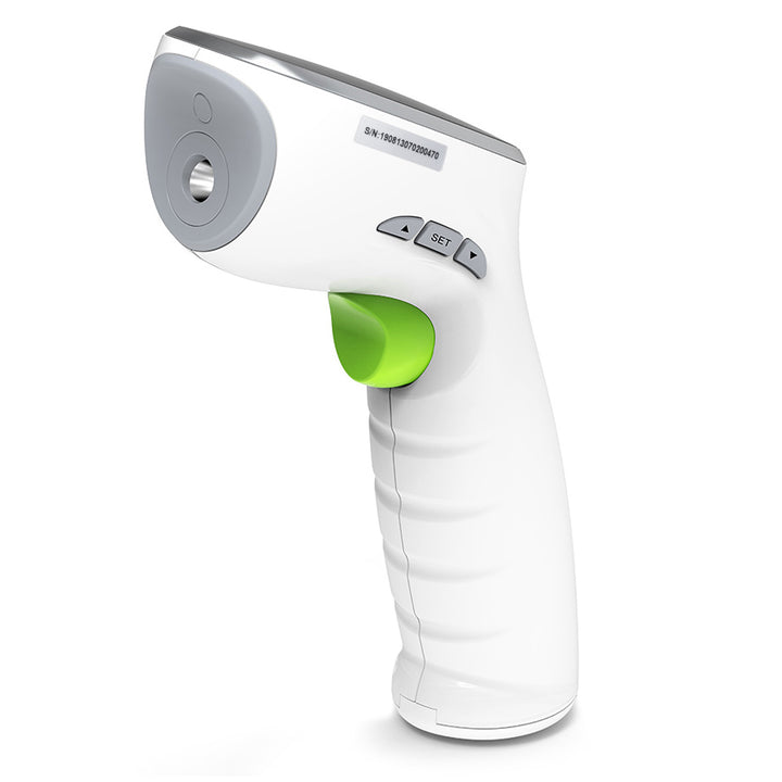 Promedix PR-960 beröringsfri infraröd medicinsk termometer + 2x AAA Varta Industrial-batterier