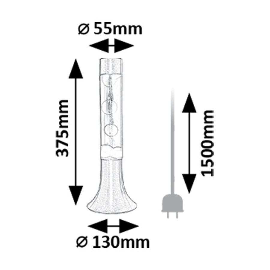 Rabalux LED-lavalampa, 25W, 3000 K, orange, Poppilol