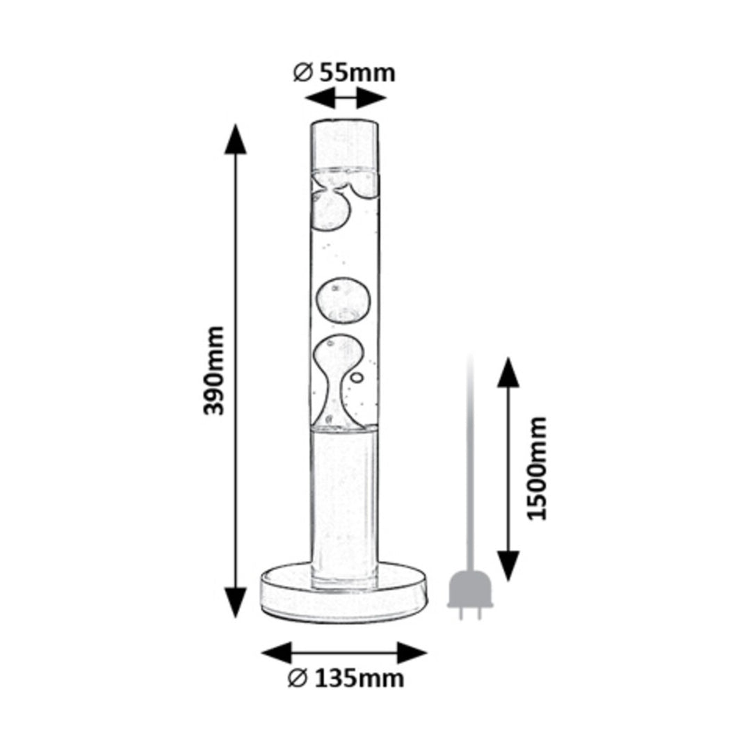 Rabalux LED-lavalampa, 25W, 3000 K, gul, Lavastic