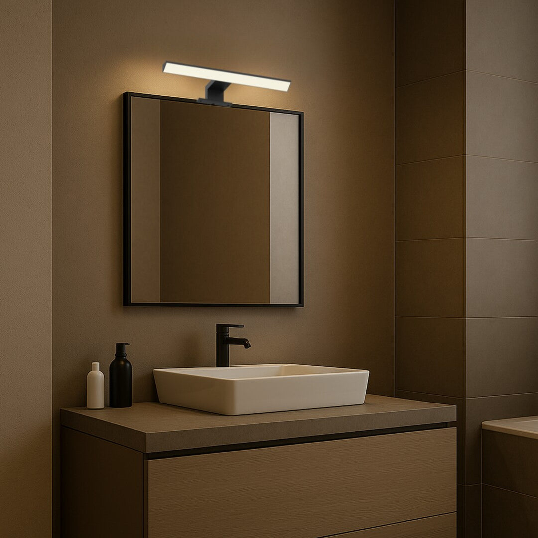 Rabalux badrumslampa, effekt 6W, naturvit 4000K, IP44. svart, Loric