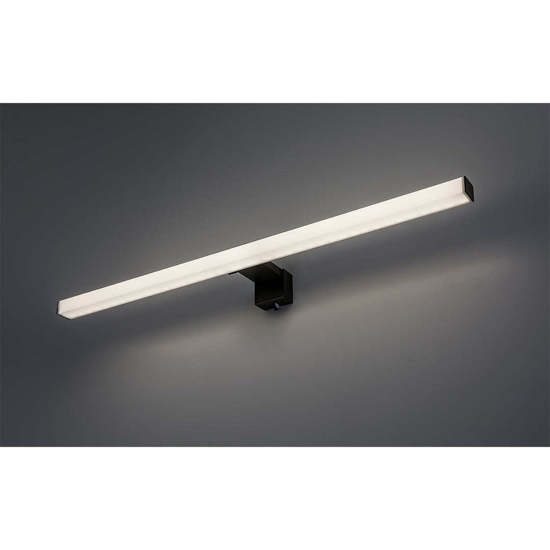 Rabalux badrumslampa, effekt 9W, naturvit 4000K, IP44. svart, Oliro