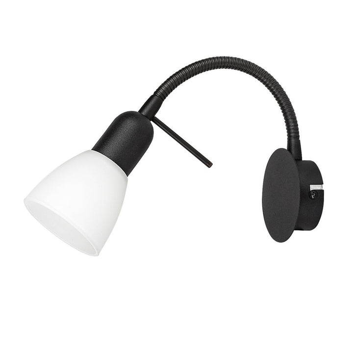 Rabalux vägglampa, spot, E14 glödtråd, IP20, svart, Soma
