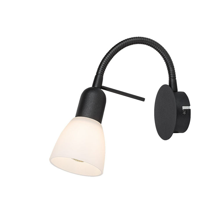 Rabalux vägglampa, spot, E14 glödtråd, IP20, svart, Soma