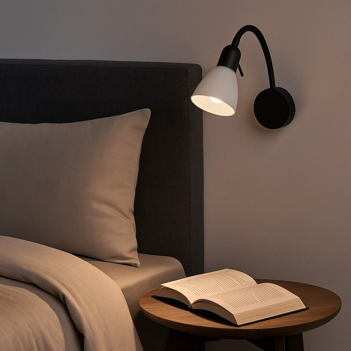 Rabalux vägglampa, spot, E14 glödtråd, IP20, svart, Soma