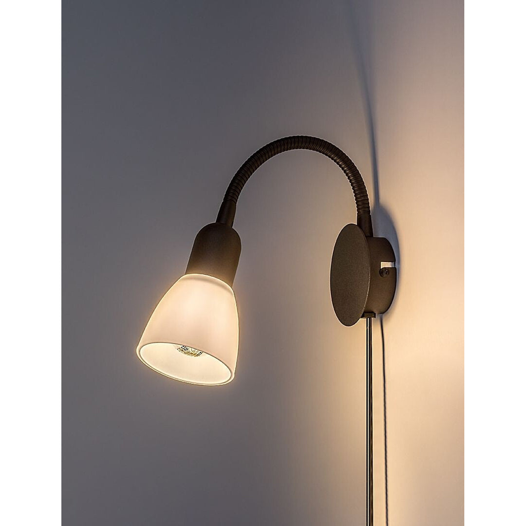 Rabalux vägglampa, spot, E14 glödtråd, IP20, svart, Soma