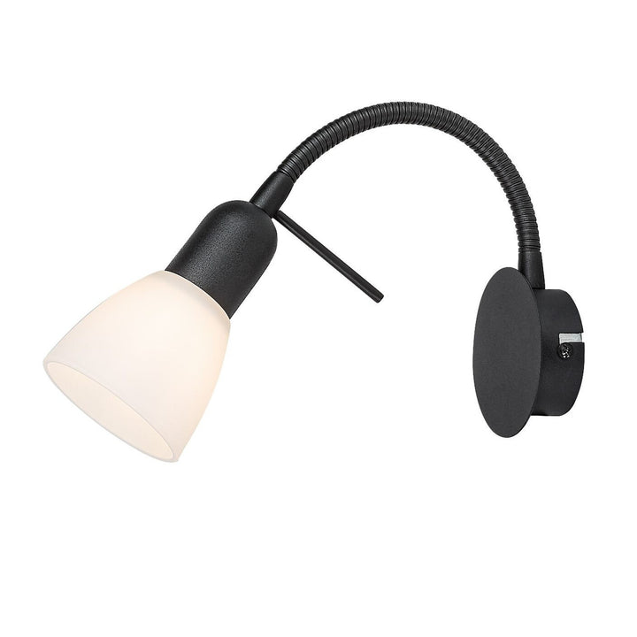 Rabalux vägglampa, spot, E14 glödtråd, IP20, svart, Soma