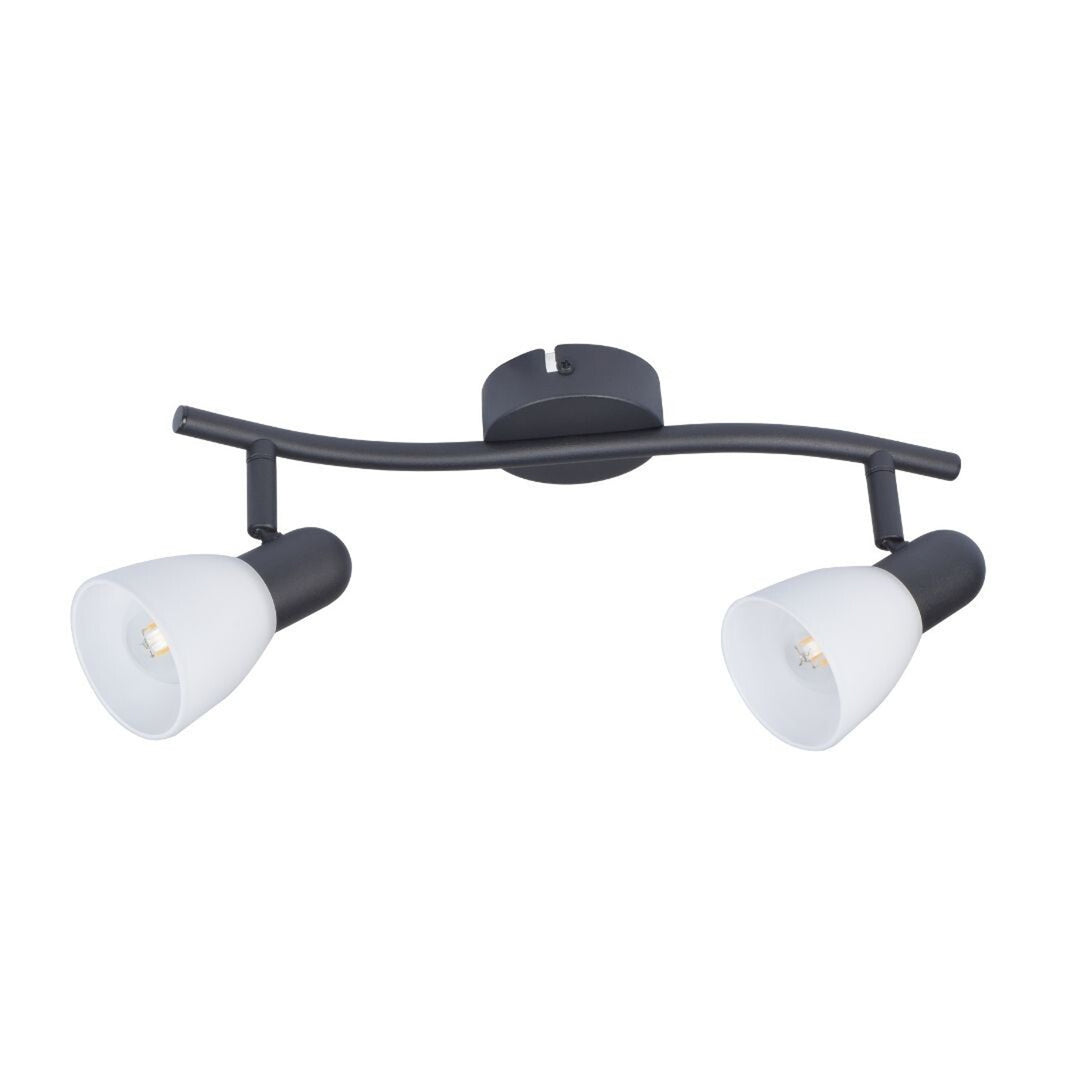 Rabalux taklampa, spot, 2x E14 glödtråd, IP20, svart, Soma