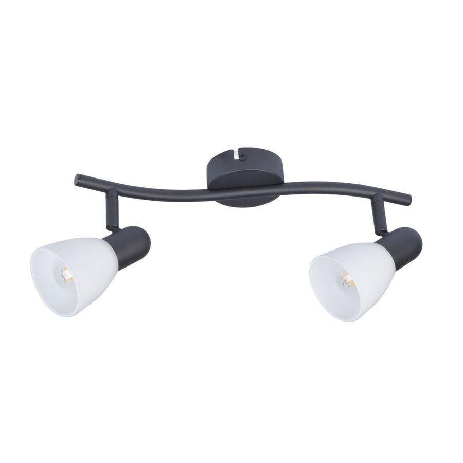 Rabalux taklampa, spot, 2x E14 glödtråd, IP20, svart, Soma