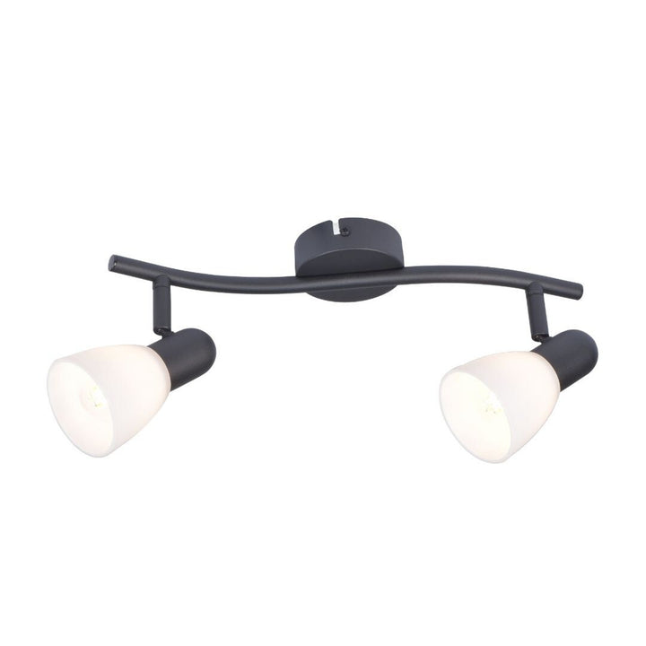 Rabalux taklampa, spot, 2x E14 glödtråd, IP20, svart, Soma