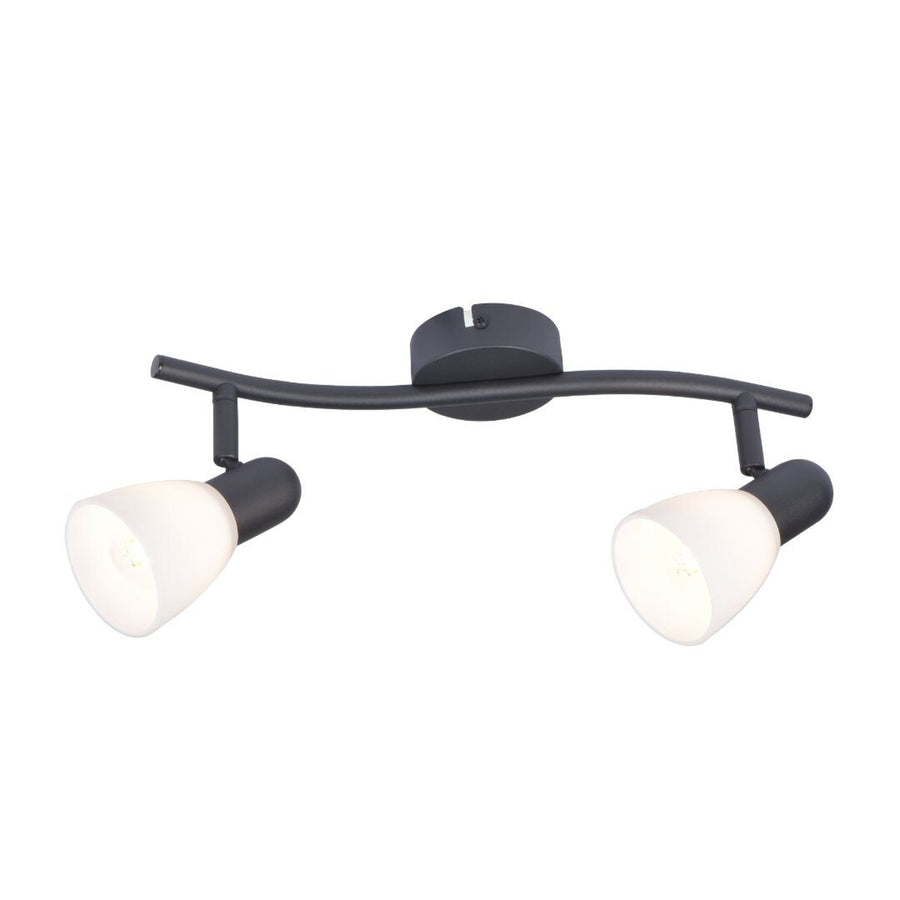 Rabalux taklampa, spot, 2x E14 glödtråd, IP20, svart, Soma