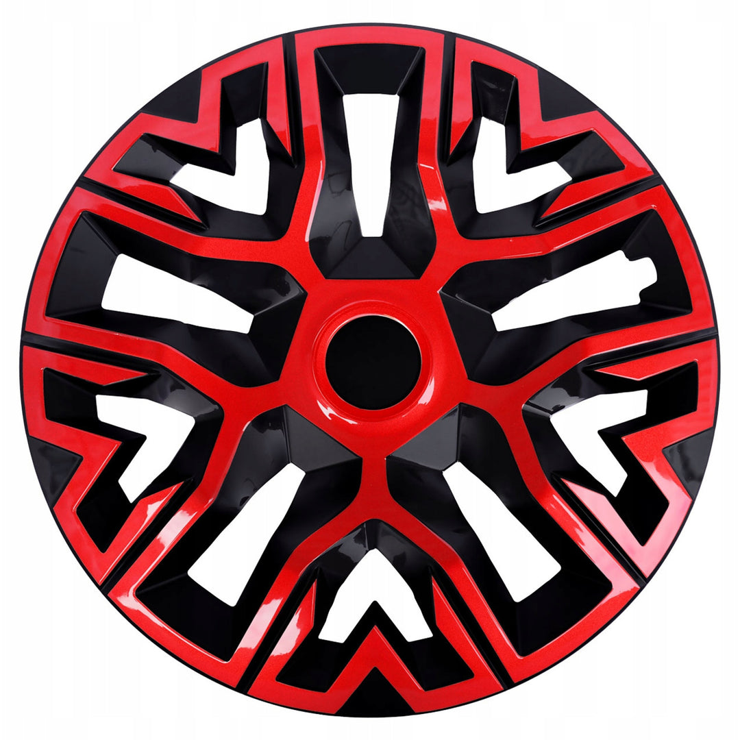 Universal navkapsel 15'' NRM The Best Bicolor röd/svart 1 del