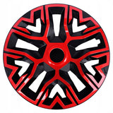 Universal navkapsel 15'' NRM The Best Bicolor röd/svart 1 del